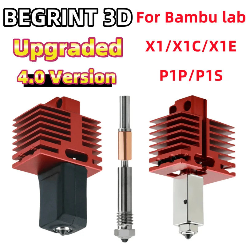 ใหม่ Hotend สําหรับ Bambu Lab P1P X1C P1S X1 X1E V4.0 อัพเกรด Hot end หัวพิมพ์ 3D การพิมพ์สําหรับ bu