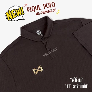 WARRIX รุ่น PIQUE (WA-212PLACL30) เสื้อโปโล วอริกซ์ คอปก ใส่สบาย ไม่มีกระเป๋า ไม่ต้องรีด น้ำเงิน แดง