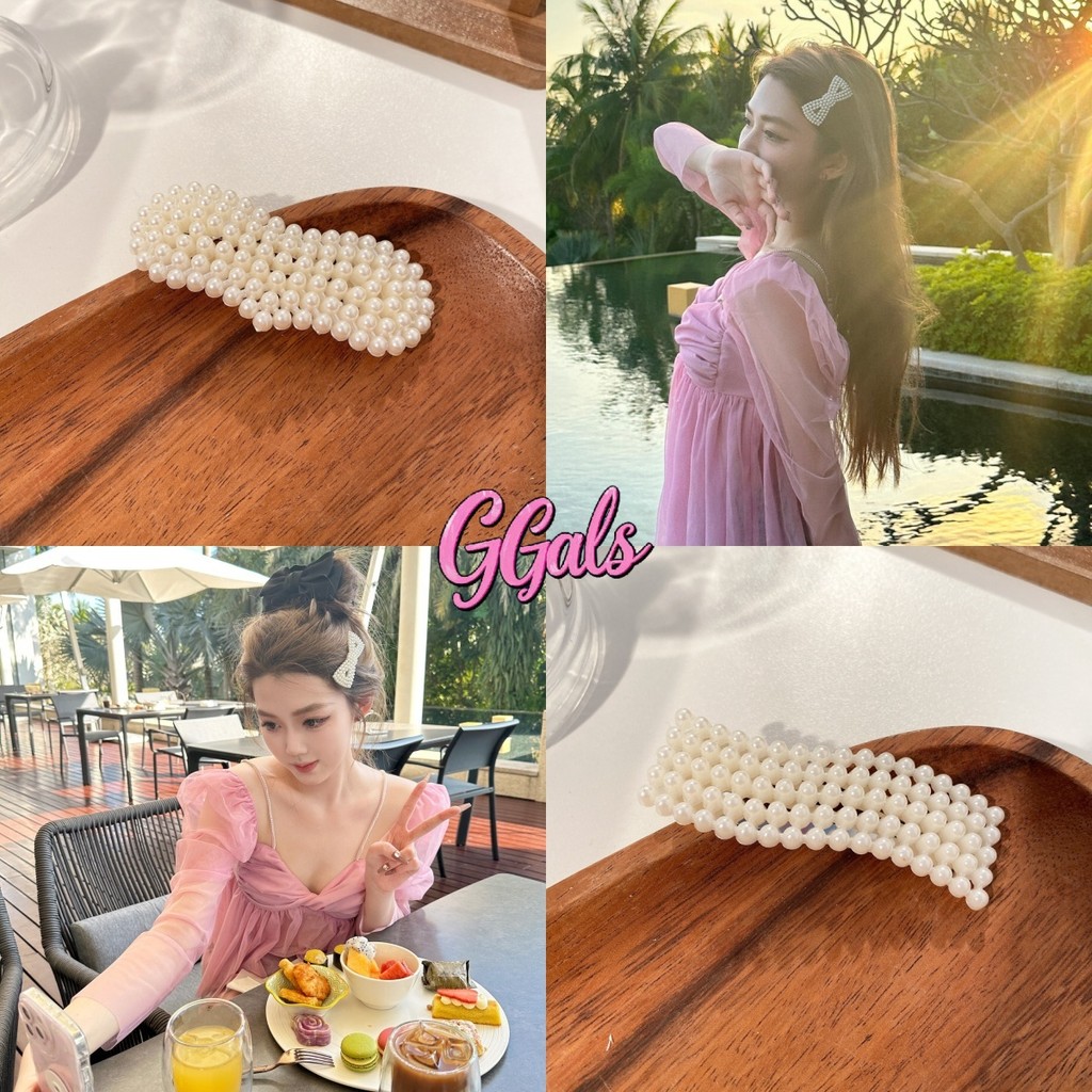 GGals กิ๊บหนีบผม ก็๊บมุกหวานสไตล์ญี่ปุ่นและเกาหลีบรรจุภัณ ฑ์บัตรกระดาษอิสระ น่ารัก ​พร้อมส่ง