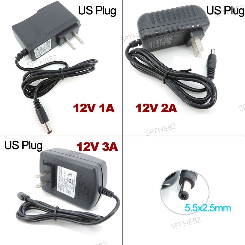 12V 1A 2A 3A AC 110V 220V to DC Power Supply Charger 1000ma 2000ma 3000ma Transformer travel Adapter