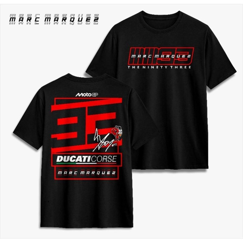 เสื้อยืด MotoGP 2025 แบบใหม่ ออกแบบมาสำหรับMarc Marquez Ducati สำหรับผู้ชายและผู้หญิง ทำจากผ้าฝ้ายแท้ สไตล์แคชวล สตรีทแวร์
