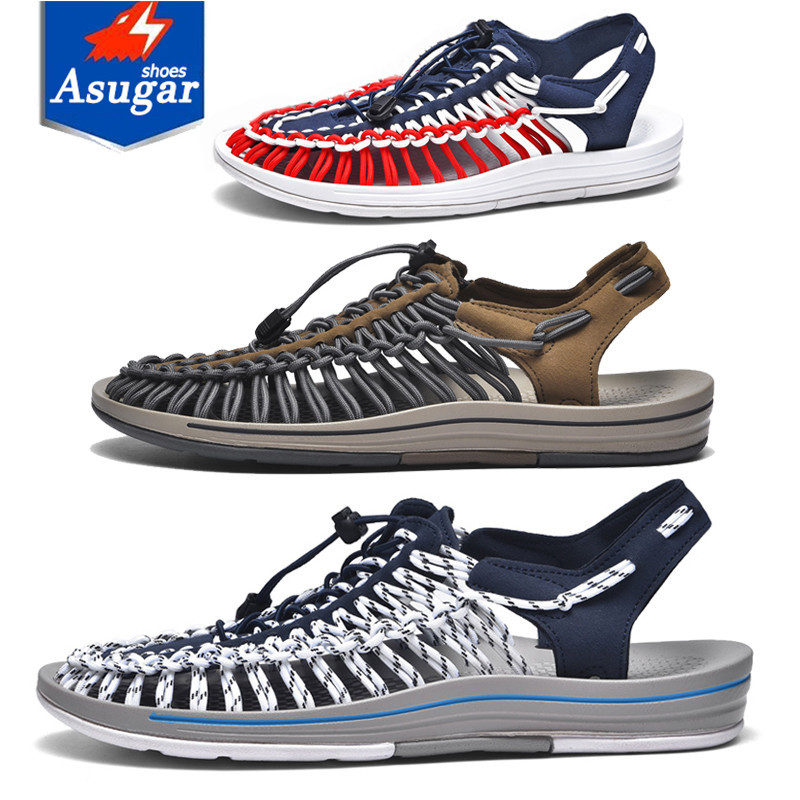 Kenen Sandal [🚀 1-2 วันรับสินค้าเลย] 2024 รองเท้าถัก​เชือก​รัดส้นสไตล์รองเท้าเที่ยวชายหาด เดินป่า ทำ