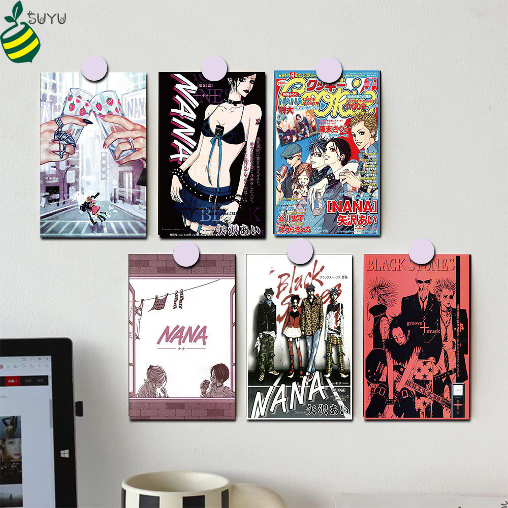 10ชิ้นคลาสสิกอะนิเมะนานาโปสเตอร์ผนังสติ๊กเกอร์ตกแต่งห้องนอนสําหรับสาววัยรุ่นผนังศิลปะพิมพ์อินเทรนด์โปสเตอร์ขนาดเล็กหอพักภาพตัดปะชุด