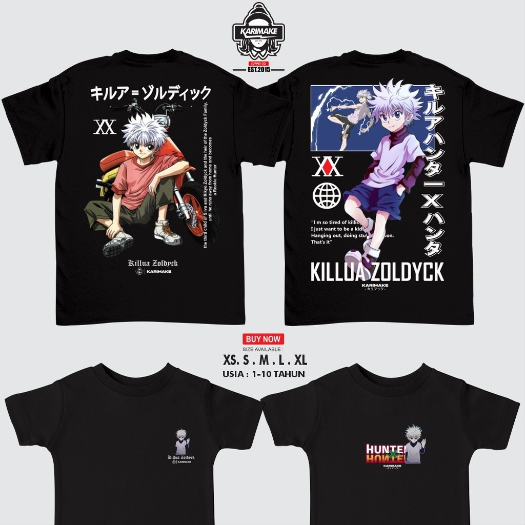 เสื้อยืด ลายการ์ตูนอนิเมะ Karimake HUNTER X HUNTER เกาหลี oversize ใส่เดินทาง สวยๆ หนาๆ วินเทจ