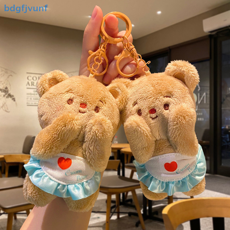 Bdgf สร้างสรรค์การ์ตูนเนยหมีน่ารักตุ๊กตาตุ๊กตาของเล่นตุ๊กตานุ่มสัตว์พวงกุญแจเสน่ห์กระเป๋าจี้หวานเสน่ห์ของขวัญ ไทย