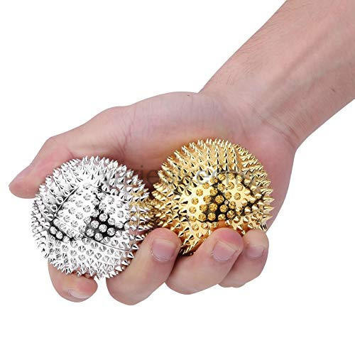 ลูกฝังเข็ม,2 PCS Magnetic Massage Ball Spike Magnetic Hand Massage Ball Spiry Roller ความดันบรรเทา T