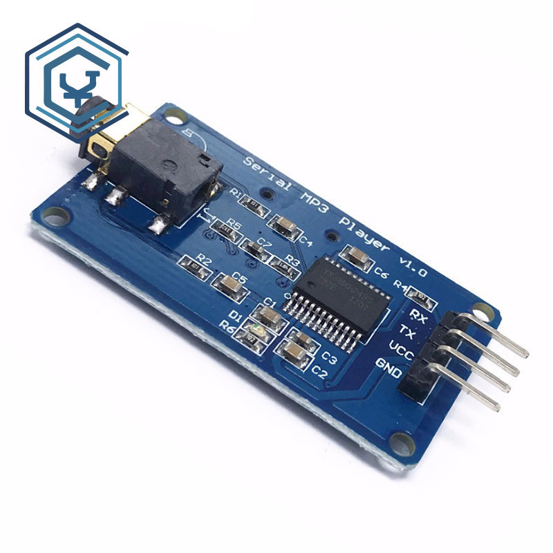 รองรับ MP3 / WAV Micro SD /SDHC การ์ด YX5300 UART TTL Serial Control MP3 เครื่องเล่นเพลงโมดูลสําหรับ