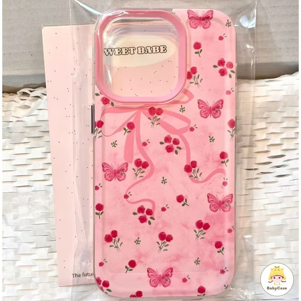 โบว์ผูกดอกไม้แสนสวยผีเสื้อชวนฝั เคสOPPO A16 A7 A36 A16s A15s A15 A12 A9 A5s A35 A5 A53 A3s A1K A76 A54 A57 A54s Reno 5 F