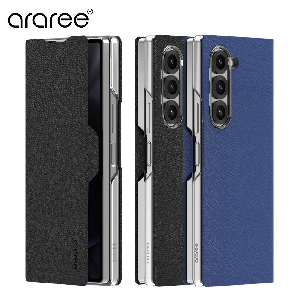 Araree Z Fold 6 Z Bonnet Case Saffiano Leather Diary Samsung Galaxy Korea