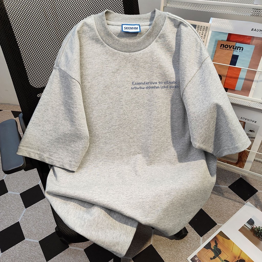 จัดส่งตลอด 24 ชั่วโมง）HY oversize เสื้อยืดโอเวอร์ไซส์แขนสั้นคู่รัก ใส่ได้ทั้งชายและหญิง A16