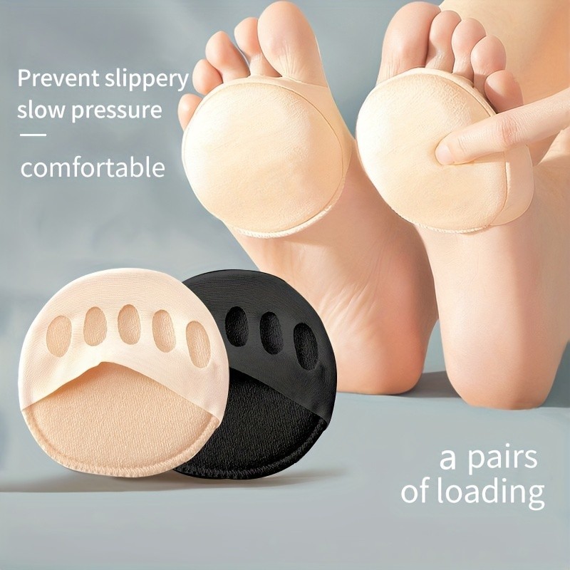 Five Toes Forefoot Pads สําหรับผู้หญิงรองเท้าส้นสูงครึ่งรังผึ้ง Breathable รองเท้าเบาะสําหรับปวดเท้าบรรเทา Moisture Wicking