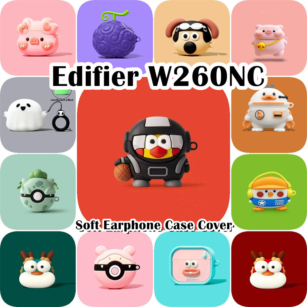 ส่วนลดสําหรับ Edifier W260NC Case Casing Soft Silicone Cute Funny Cartoon Headphone Case Cover NO.2