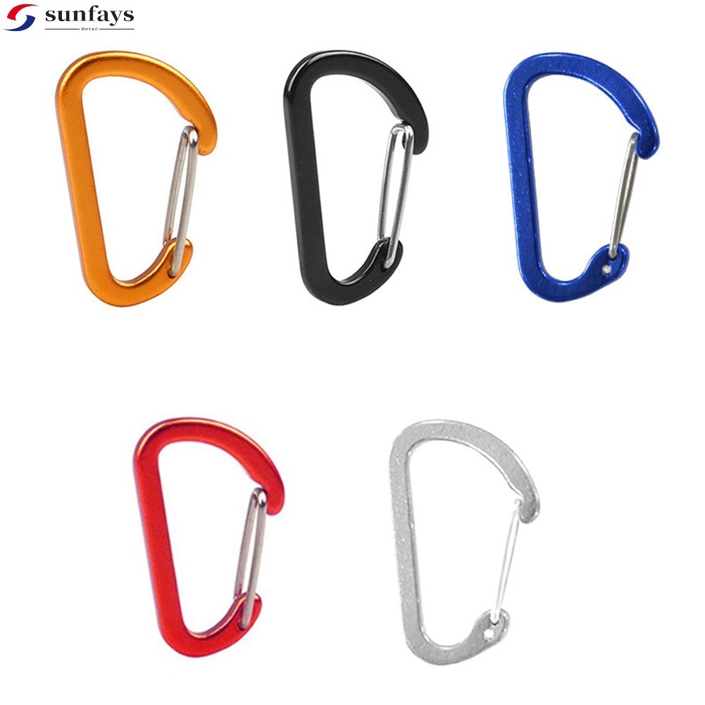 พวงกุญแจคลิปตะขอสปริงสําหรับปีนเขากลางแจ้งสแตนเลส Mi-ni Carabiner