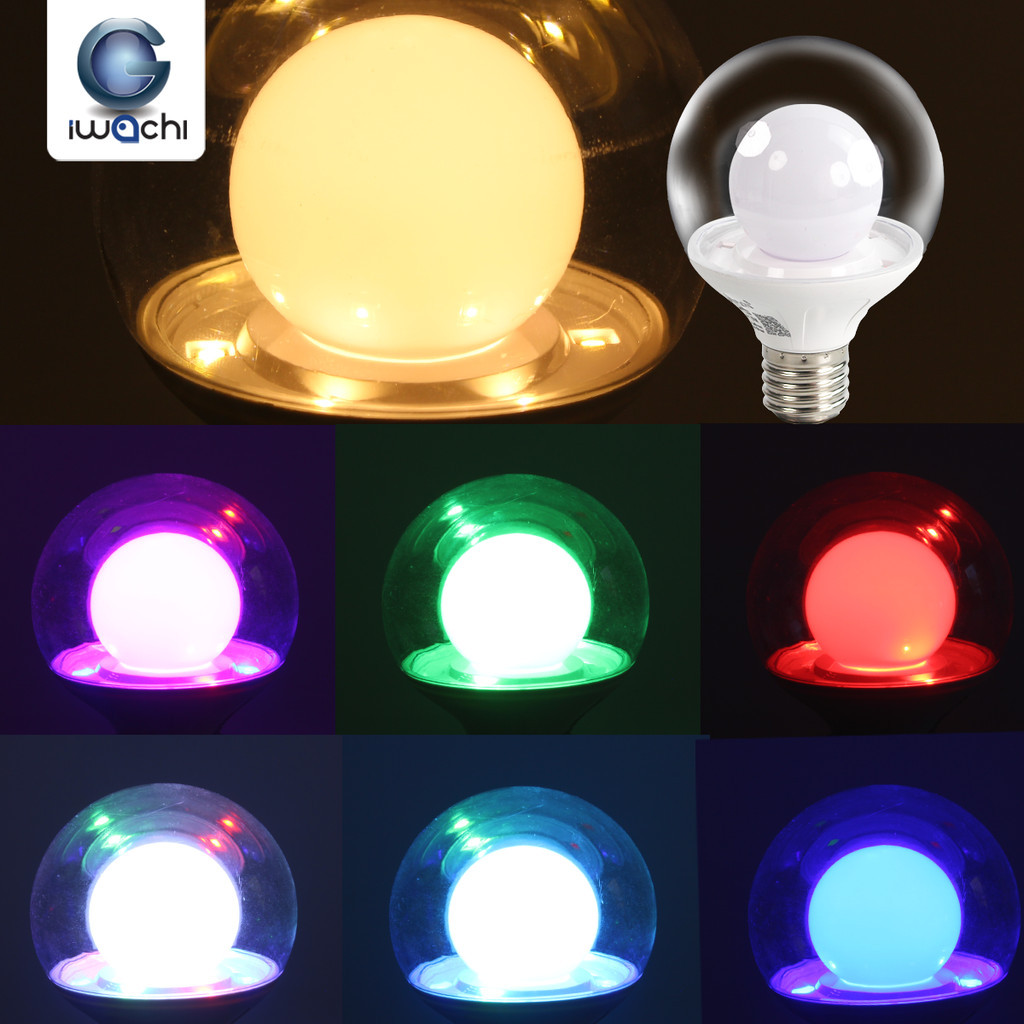 IWACHI หลอดปิงปอง 220V 5W สีวอร์ม ขั้วE27 แสงสีที่มีสีสันสดใส วัสดุพลาสติก PC อย่างดี