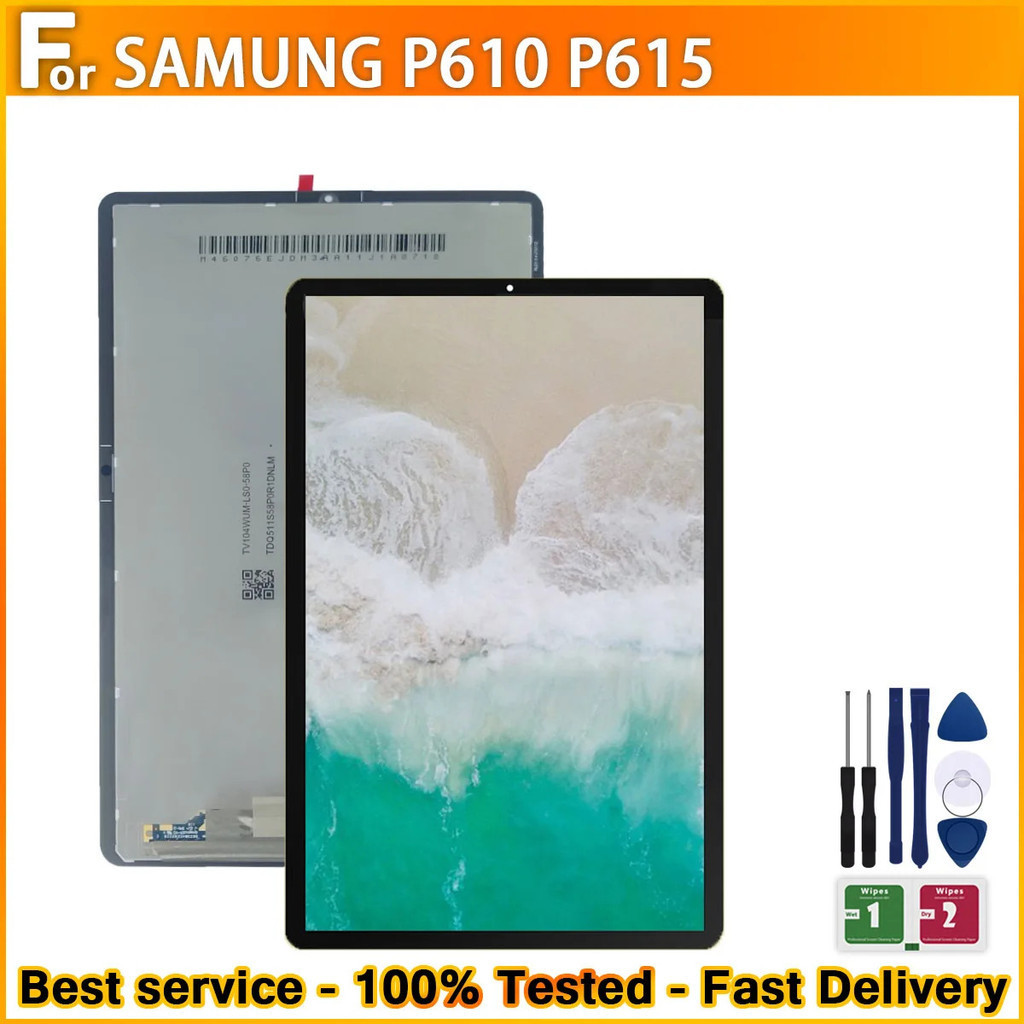 In stock ต้นฉบับสําหรับ Samsung Galaxy Tab S6 Lite 10.4 "P610 P615 P615N P617 จอแสดงผล LCD หน้าจอสัม