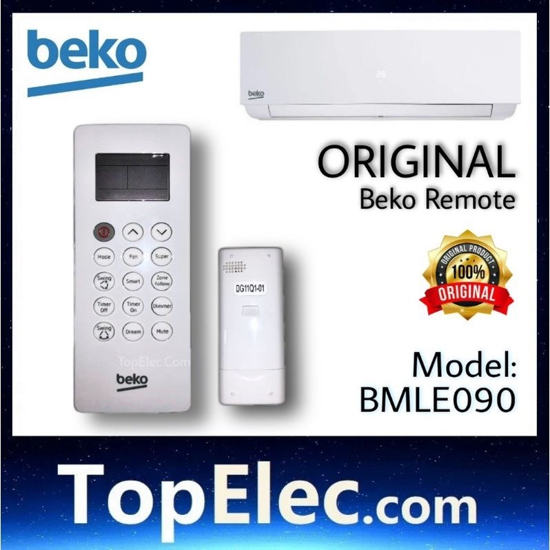 รีโมทคอนโทรล BEKO Aircond ใหม่ BMLE090 BMFOA คอนโทรลเลอร์อินเวอร์เตอร์ BEKO air cond REMOTED TopElec