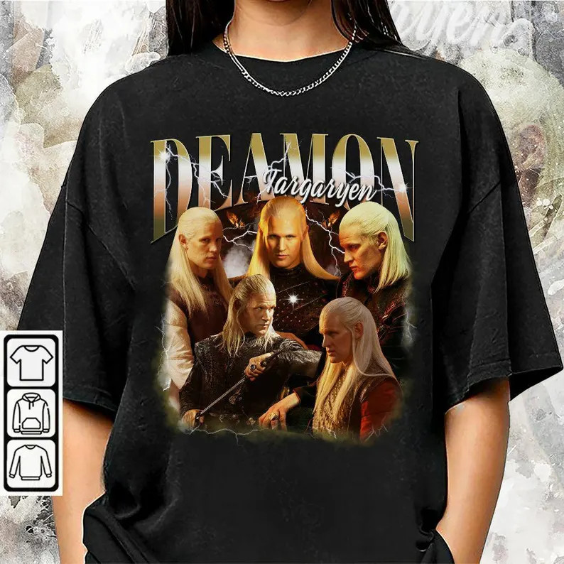 Lood and the Dragon Prequel House of the Dragon Men เสื้อยืดแขนสั้นผ้าฝ้าย 100% ด้านบน