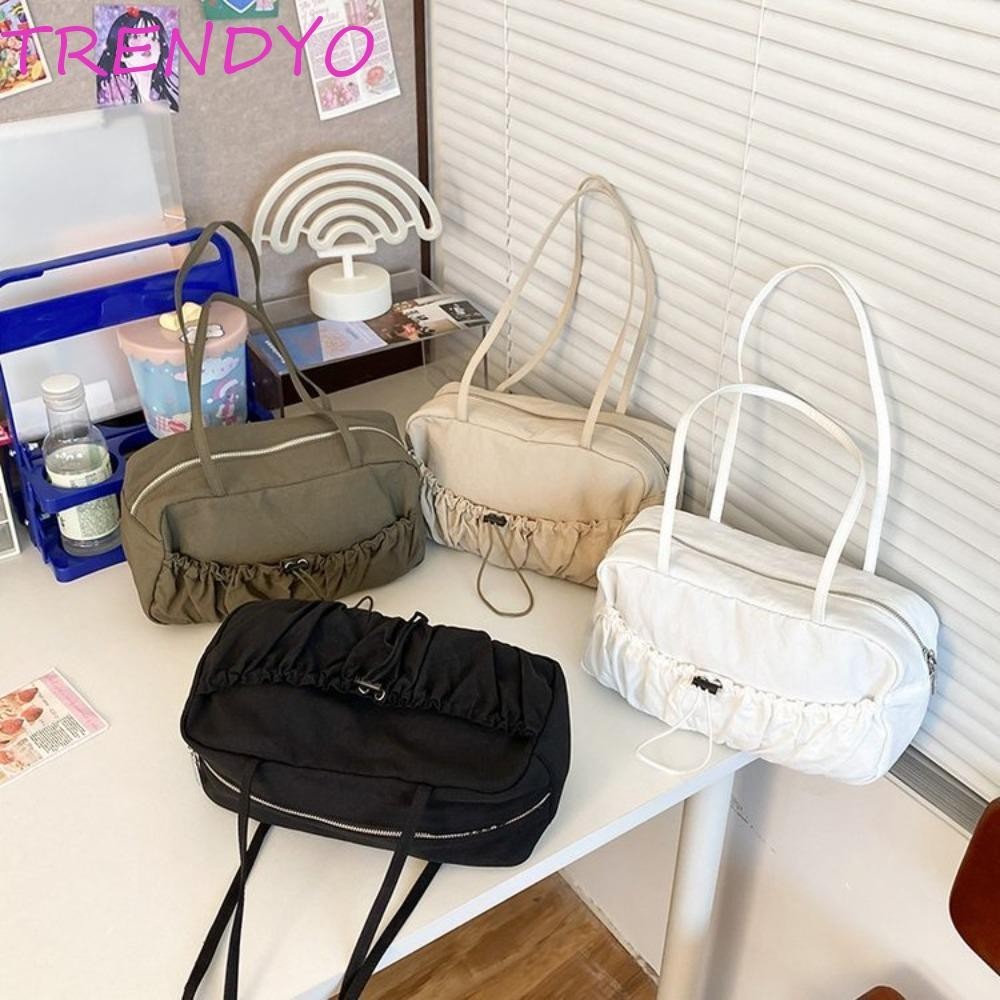 Trendyo Drawstring Tote Bag, กระเป๋าสะพายจีบหูรูดความจุขนาดใหญ่อเนกประสงค์,แฟชั่นรักแร้กระเป๋ากระเป๋าช้อปปิ้งกระเป๋าใต้วงแขนกระเป๋าถือไนลอนเดินทาง