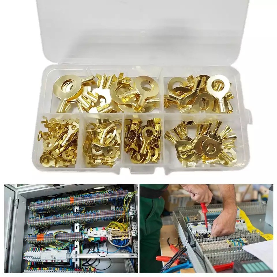 อุปกรณ์เสริมขั้วกระสุนทองเหลือง + ซ็อกเก็ตพลาสติก 50 ชุด( 200 ชิ้น )4.0มม หางปลาต่อสายไฟ12 - รูปที่ 4