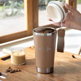 แก้วกาแฟ SITARAYURI ดื่มร้อนหรือเย็นได้ ขนาด 580ml สแตนเลส SUS304 เก็บอุณหภูมิได้ยาวนาน