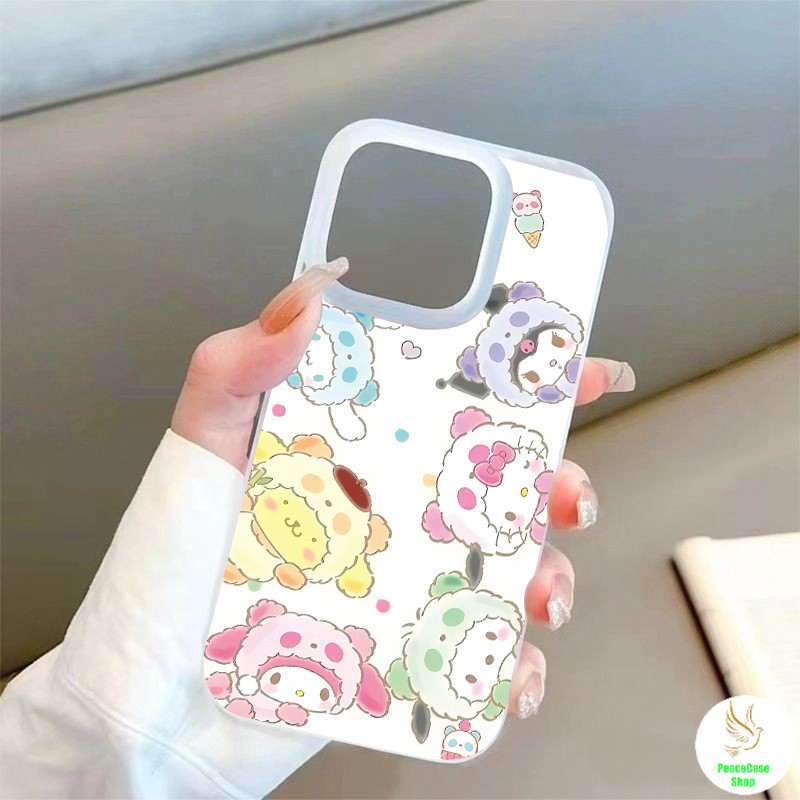 COD-ในไทย สำหรับ iPhone 7 8 SE X 11 12 13 14 15 16 Pro Max ภาพหิมะการ์ตูนน่ารัก กรณีโทรศัพท์ด้าน,กรณีโทรศัพท์สร้างสรรค์