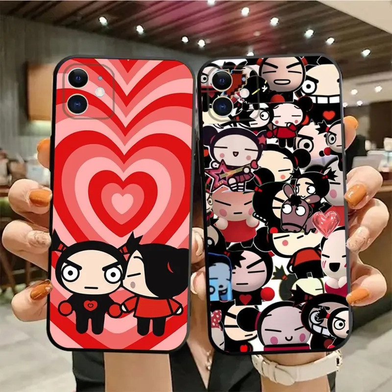 TK-1 การ์ตูน Pucca Garu เคสโทรศัพท์น่ารักสําหรับ iPhone 17,15,14,13,12,11,Pro,Max,Plus,Mini,X,XS,XR,