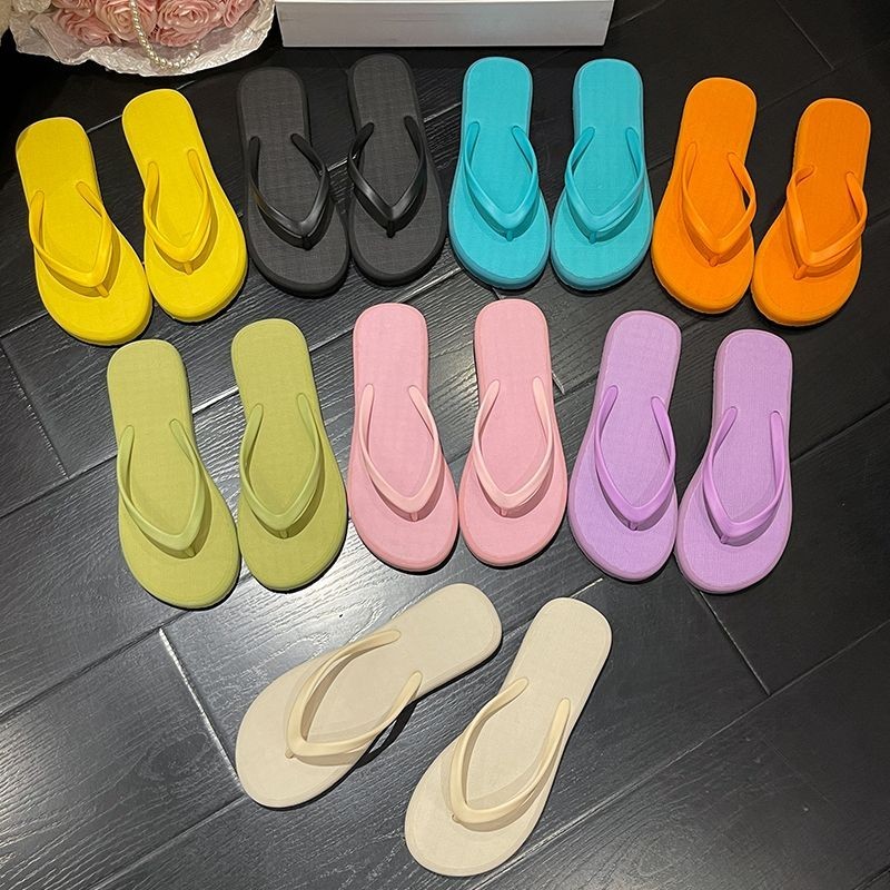 ♥รองเท้าแตะหูคีบ♥ Flip-Flops ผู้หญิงฤดูร้อน Flip-Flops รองเท้าแตะชายหาดริมทะเลรองเท้าแตะผู้หญิง High-End Anti @