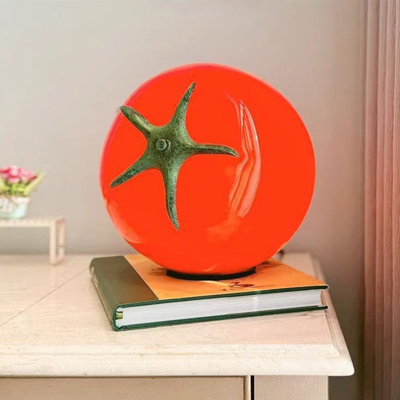 มะเขือเทศกระจกไฟกลางคืน โคมไฟมะเขือเทศ สีแดง led โคมไฟตั้งโต๊ะ ของแต่งห้อง โคมไฟหัวเตียง - รูปที่ 3