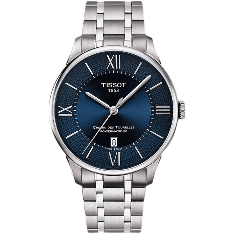 Tissot Tissot Tissot Tissot Swiss 1853 ธุรกิจแฟชั่นอัตโนมัตินาฬิกาผู้ชายเข็มขัดเหล็ก