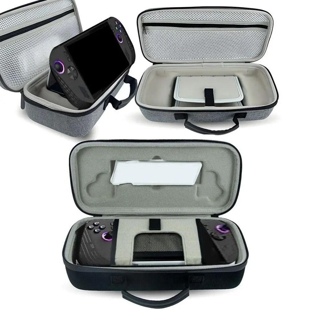 Wyjs Gaming Handhelds พกพา, พร้อมขายึดกระเป๋าถือเกมคอนโซลกระเป๋าเก็บ, EVA กันกระแทก Anti Scratch กล่องป้องกันสําหรับ ASUS ROG Ally X 2024 Travel