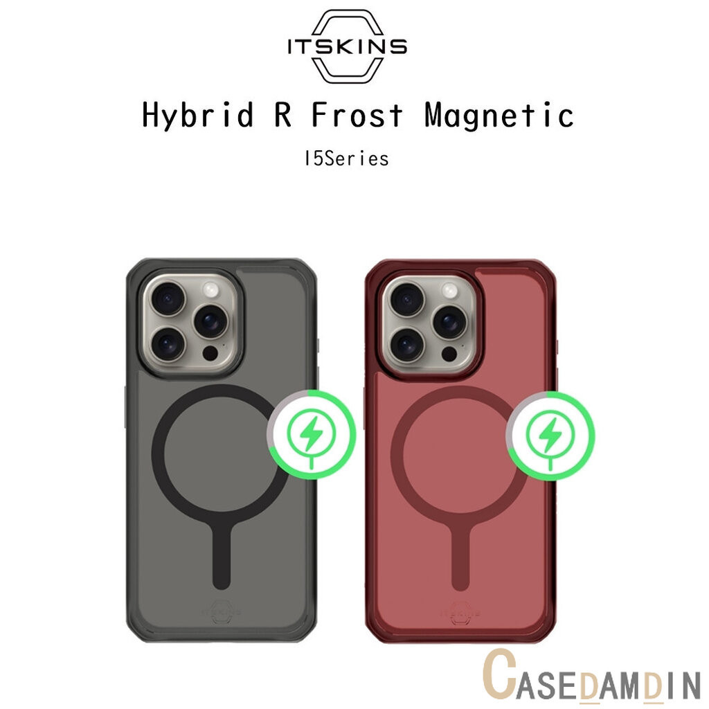 iTskins Hybrid R Frost Magnetic เคสกันกระแทกระดับ3เมตรเกรดพรีเมี่ยม เคสสำหรับ iPhone15/15Pro/15Proma
