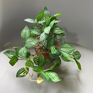 25 ซม.ประดิษฐ์ Ivy Pothos ต้นไม้ปลอม,แขวนกระถางต้นไม้สําหรับ Wall Home Patio ในร่มกลางแจ้ง Decor