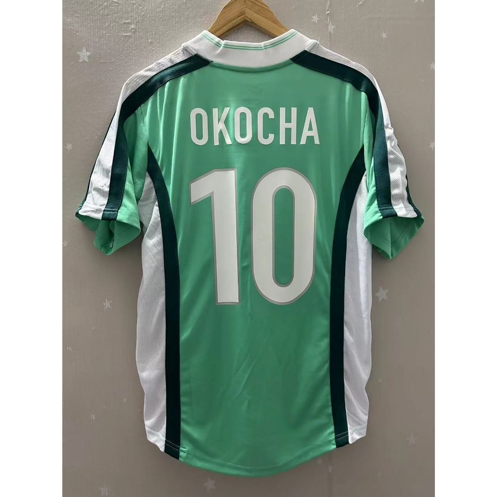 สไตล์ใหม่1998 Nigeria OKOCHA คุณภาพสูง Home Retro Football Jersey เสื้อยืดที่กําหนดเอง