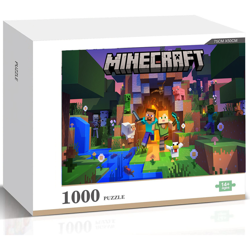 มายคราฟ จิ๊กซอว์ไม้ความเครียดบรรเทาของเล่นครอบครัวเกมของขวัญ 1000 ชิ้น