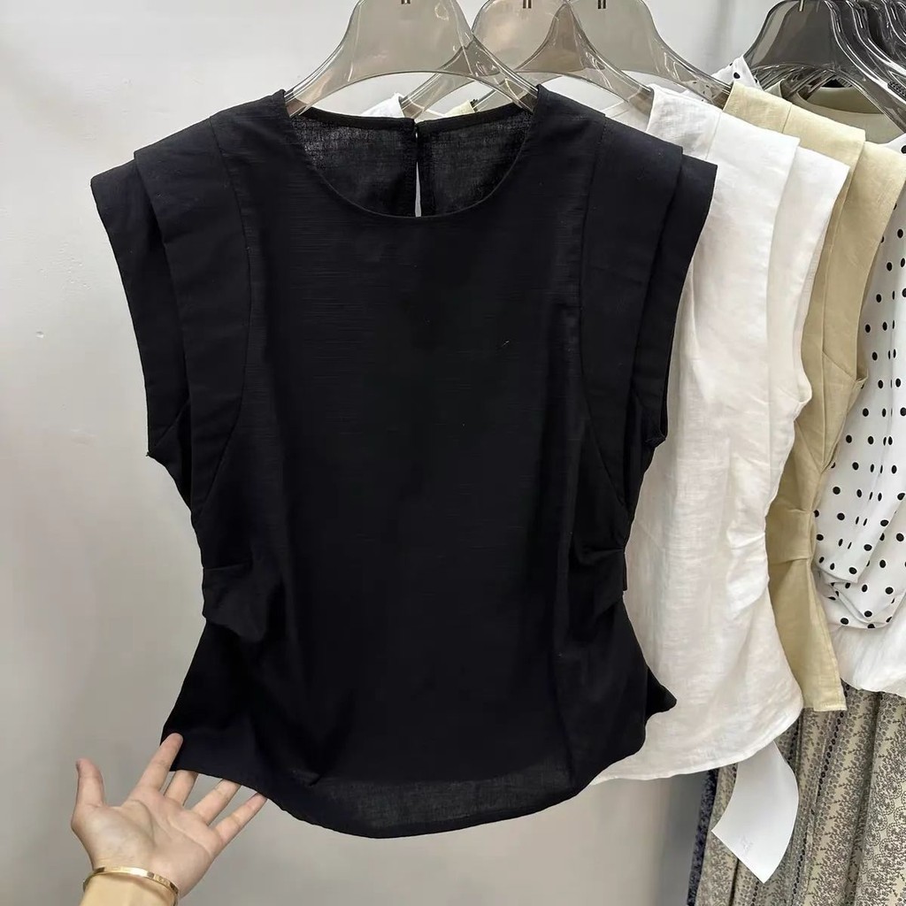 เสื้อแขนกุดผู้หญิง 2025 ฤดูร้อนใหม่บางหลวมการออกแบบสบายๆด้านบนผู้หญิง