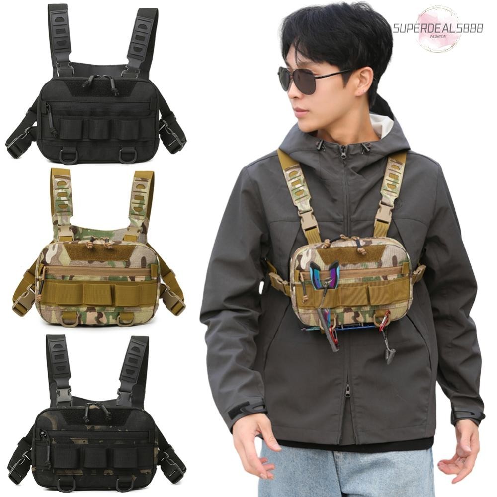 Climbing Camping Backpack กระเป๋าเป้เสื้อกั๊กเดินทางความจุขนาดใหญ่สําหรับกีฬากลางแจ้ง [SuperDeals888.th]
