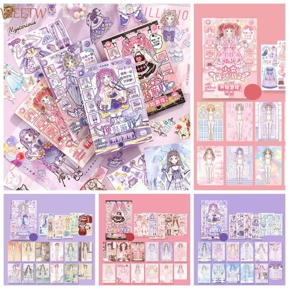 สุดสัปดาห์ ทําสติกเกอร์เจ้าหญิงของคุณเอง,ตกแต่ง ทําเอง บัญชีมือสาวน้อยแต่งหน้าชุดสติกเกอร์,การ์ตูนส่วนบุคคลสมุดเจ้าหญิงแต่งตัวสติกเกอร์ของขวัญวัน
