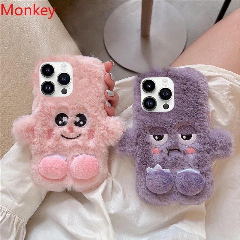 3d น่ารักการ์ตูนตลกสําหรับ OPPO A36 A96 A92 Reno 12 11 10 8 7 6 5 4 2 12F 11F 8T 8Z 7Z 6Z 2Z Fluffy 
