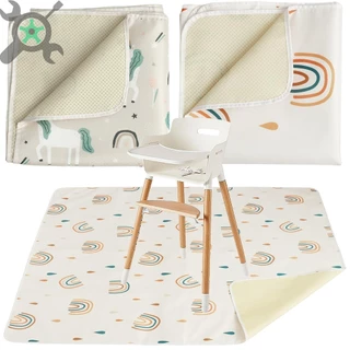 Splat Mat ผ้าปูรองอเนกประสงค์ ผ้าปูรองกันน้ำ เด็กเก้าอี้รับประทานอาหารเสื่อกันลื่นเก้าอี้สูงจับอาหารกันน้ําเด็ก สเปล เสื่อแบบพกพาเก้าอี้สูงให้อาหารเสื่อนํามาใช้ใหม่ ร้านค้า ผ้าปูรองพื้นอเนกประสงค์