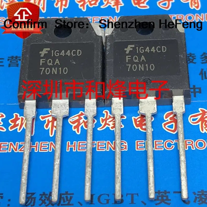 2pcs-10pcs FQA70N10 TO-3P 100V 70 Original คุณภาพดีที่สุด 100% Test ในสต็อก XTZO