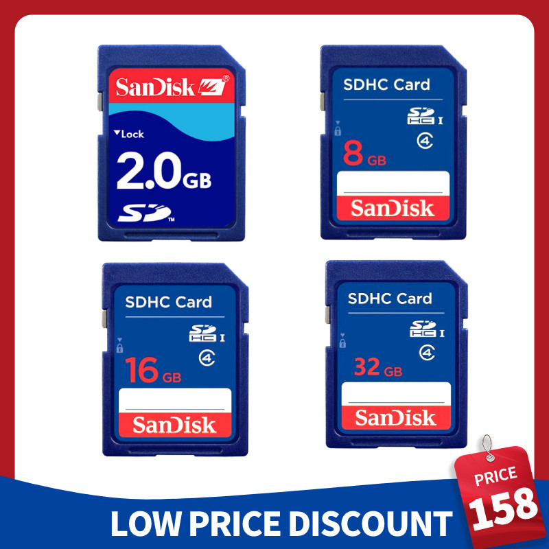 Blue Crown👑 📷Original 2G SD card 8G 16G 32G high speed memory card 2G การ์ดหน่วยความจำเก่ากล้องดิจิตอลการ์ด