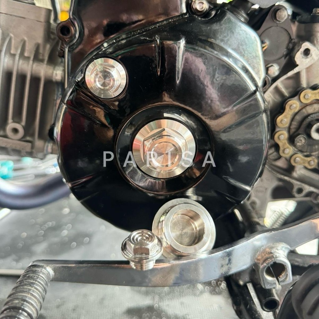 น็อตอุดจานไฟ แบบหลบประคองข้อเหวี่ยง สำหรับ W125(2005-2022) มี2ลาย รถเดิมๆก็ใส่ได้