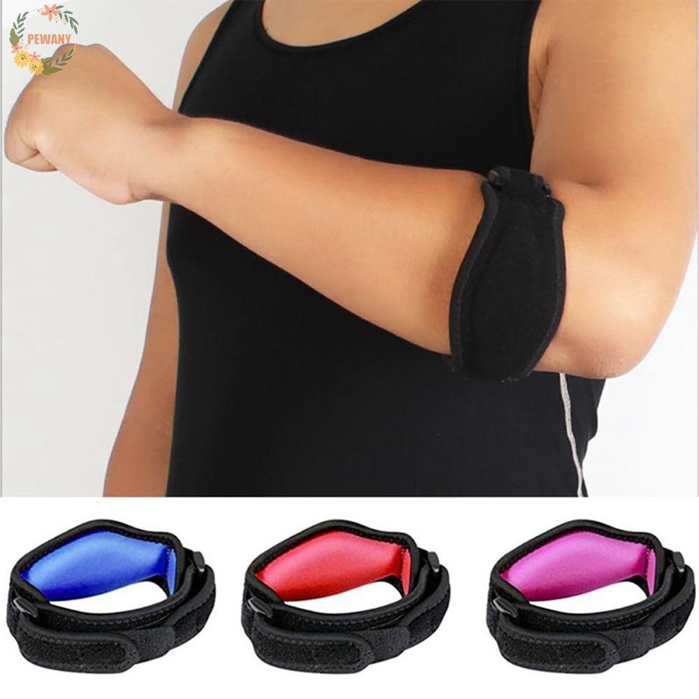 PEWANY สายรัดข้อศอก สายรัด กีฬากลางแจ้ง ปรับได้ แผ่นป้องกันข้อมือ สนับศอก สนับเข่า ป้องกันข้อศอก กอล์ฟ รองรับ