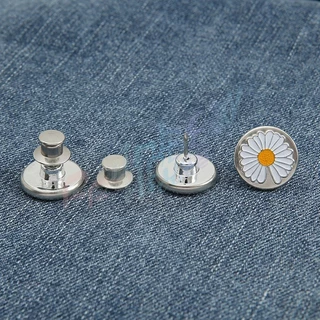 Rainbow กระดุม ปรับเอวกางเกง ปุ่มที่ถอดออกได้ เป็นเข็มหมุด ปรับได้ตามต้องการ jeans buttons