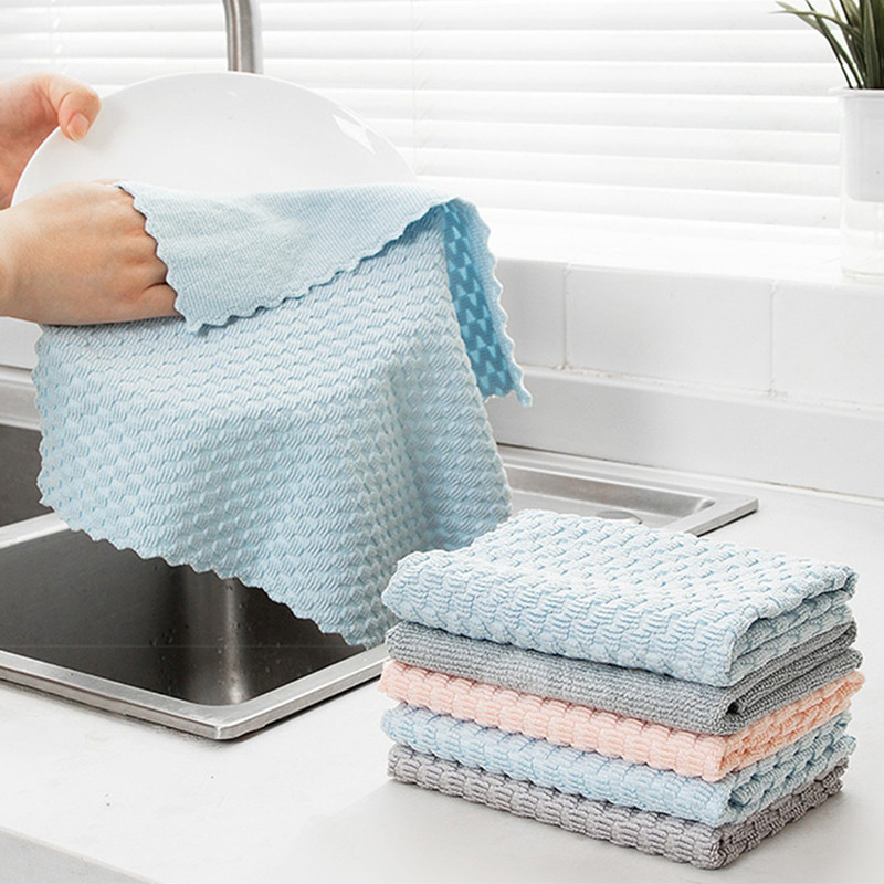 จูเจีย ผ้าเช็ดทําความสะอาดในครัวเรือนใช้ได้ทั้งแห้งและเปียกด้วยการดูดซึมน้ํามันที่แข็งแรงและไม่ทําให้ผมหลุดร่วง - รูปที่ 4