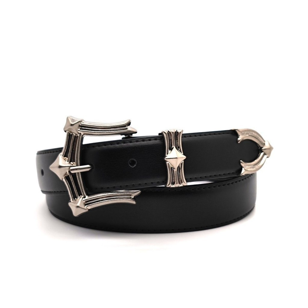 2024 สไตล์ใหม่ Chrome HEARTS เข็มขัดโลหะสีเข้มสไตล์สตรีทพร้อมสต็อก
