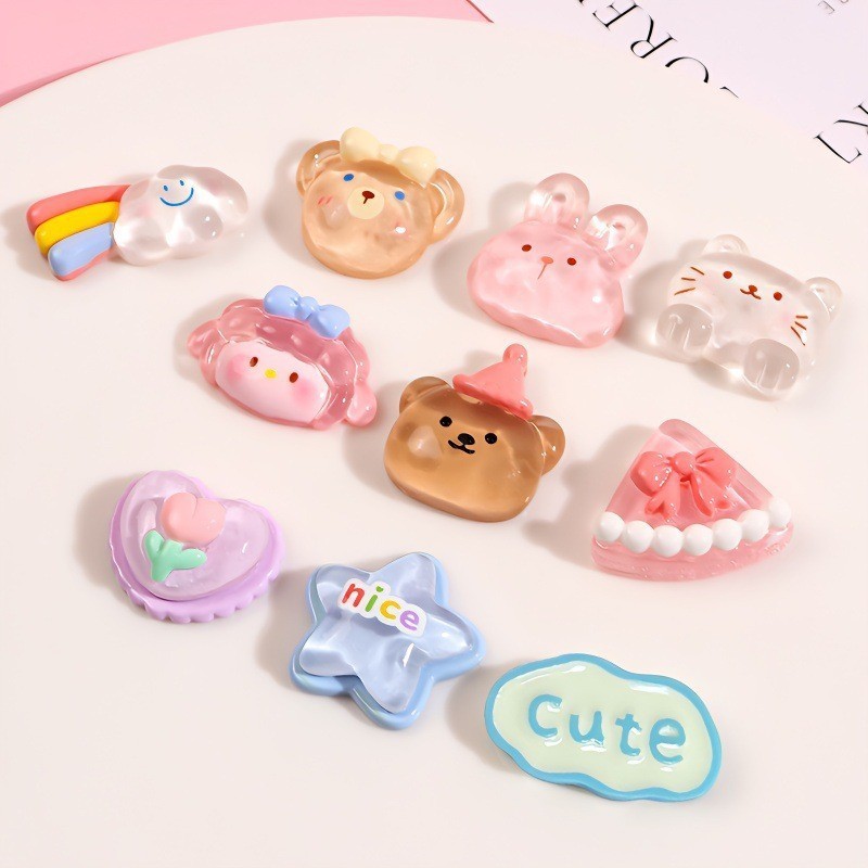 สำหรับการตกแต่ง Jibbitz ชุดตัวติดรองเท้าเซต ตัวติดรองเท้ามีรู จิ๊บบิท Charms ตกแต่งน่ารัก