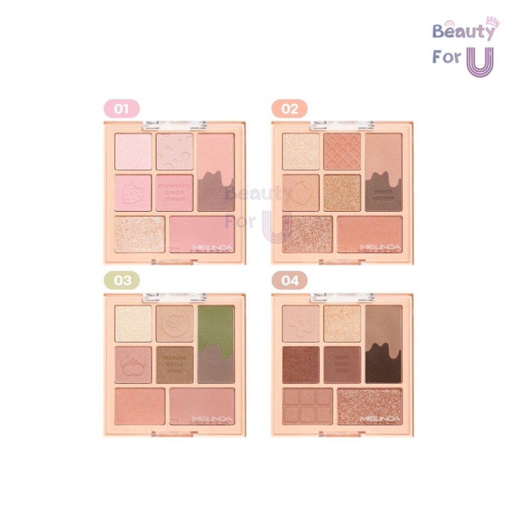 Meilinda Cookie Recipe Eye Palette MC3128 เมลินดา คุกกี้ เรซิพี อายพาเลทท์ ขนาด 6.5กรัม.