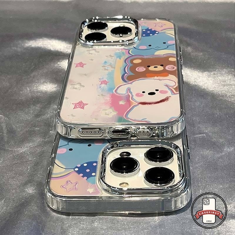 น่ารักหมีการ์ตูนลูกสุนัขตัวเรือนช้างสำหรับ Realme C51 C12 C55 C67 C11 C35 C53 C21 C25 8i 11 5 5i 6i C20 C25Y C15 C31