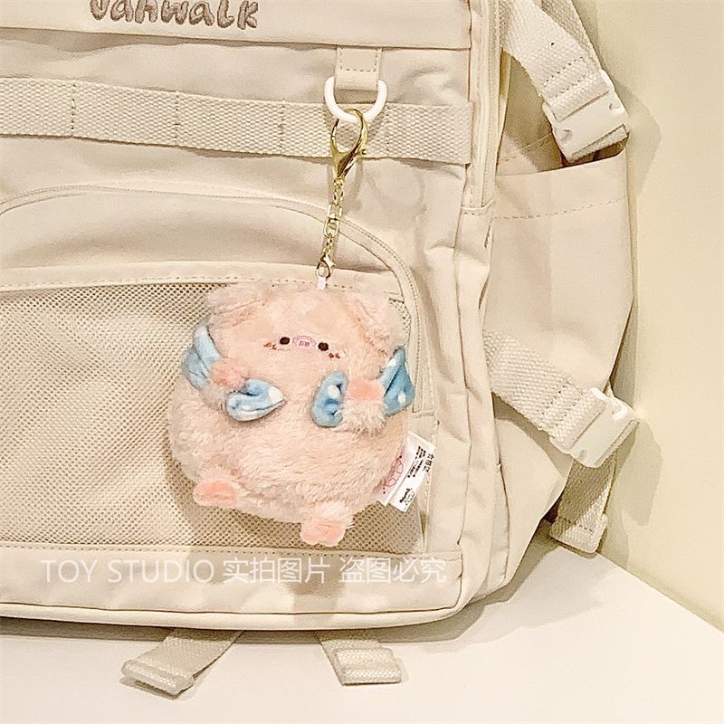 Fat Toot Bath Pig Pendant น่ารักการ์ตูน peko Pig peko ตุ๊กตาน่ารักตุ๊กตาพวงกุญแจกระเป๋าจี้ C240820